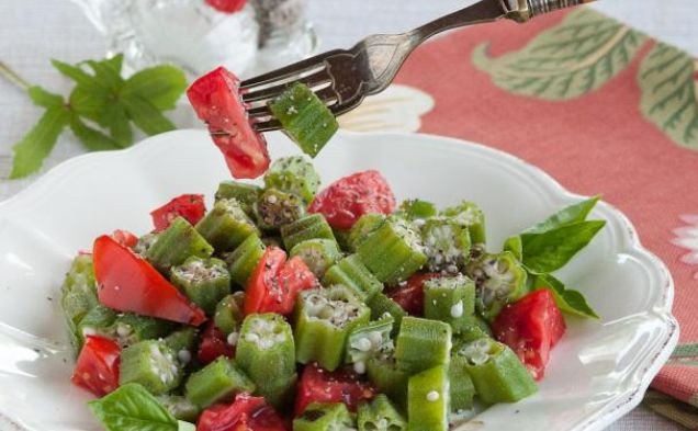 Okra Tomato Saladhealthy recipe