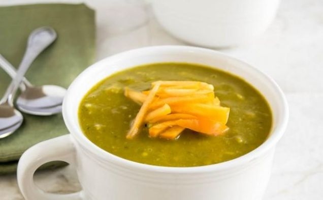 Persimmons kale avocado souphealthy recipe