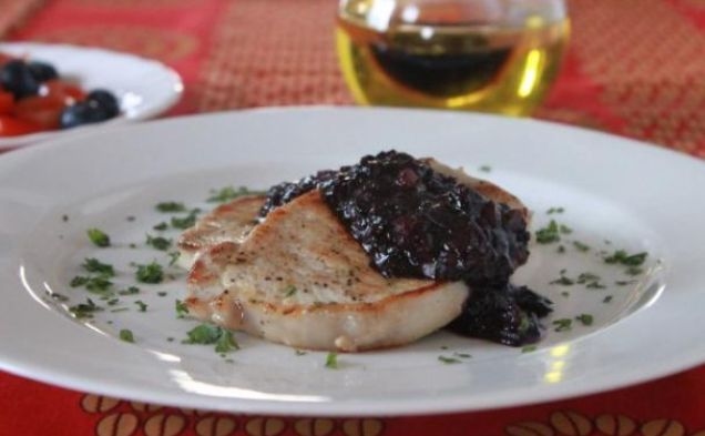 Pork with Blueberry Saucehealthy recipe