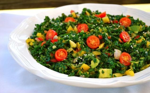 Raw Kale Saladhealthy recipe