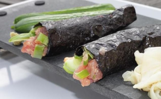 Rice-less Spicy Tuna Hand Rollshealthy recipe