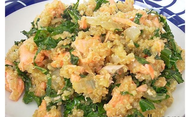 Salmon Quinoa Risottohealthy recipe