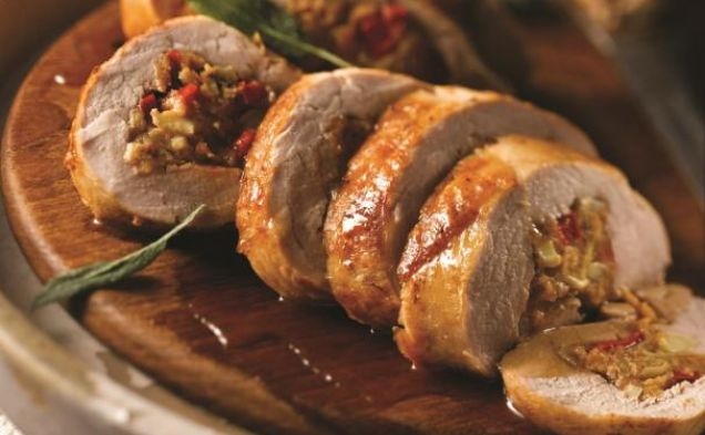 Savoury Mushroom stuffed Pork Tenderloinhealthy recipe