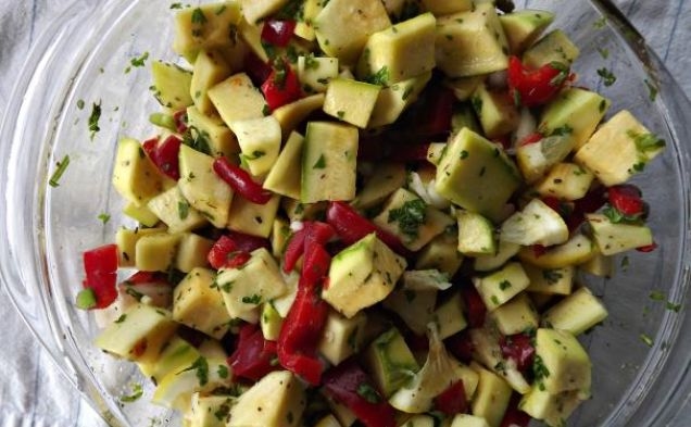 Simple Squash Saladhealthy recipe