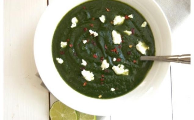 Spinach and potato souphealthy recipe
