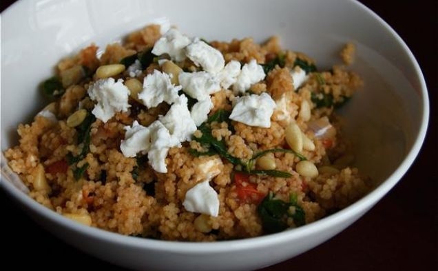 Spinach, Tomato & Onion Couscoushealthy recipe