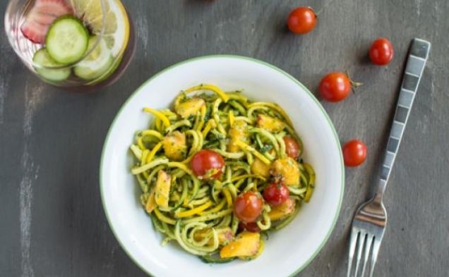 Summer Pesto Noodle Saladhealthy recipe