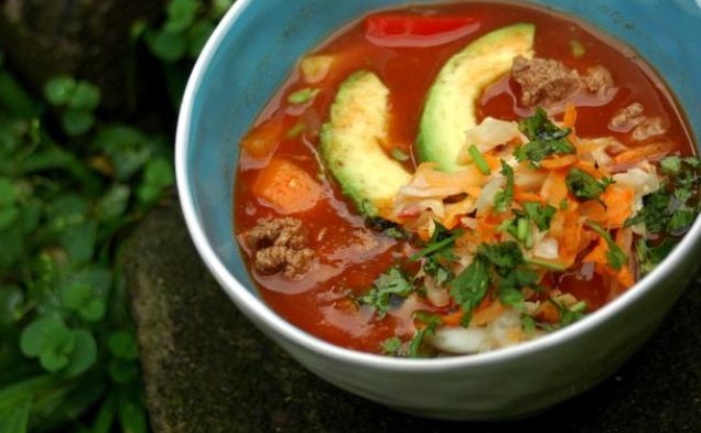Tangy & Savory Mexican Souphealthy recipe