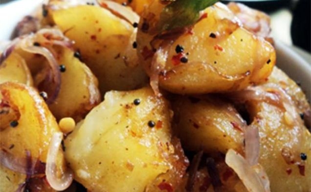 Tempered Spicy Potatoeshealthy recipe