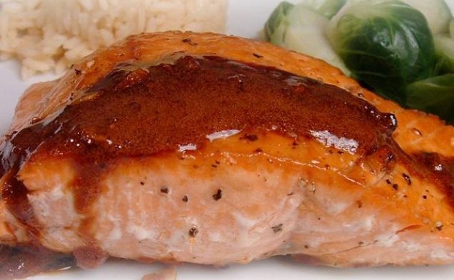 Wasabi & Honey Glazed-Salmonhealthy recipe