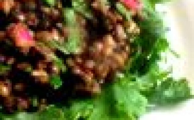 Lentil Salad with Rye Berries and Sun-Dried Tomatoeshealthy recipe