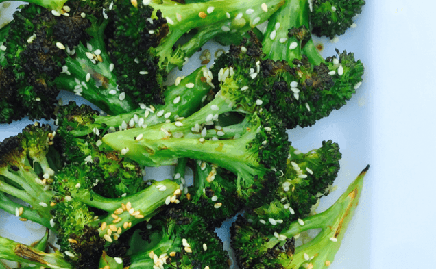 Simple Sesame Roasted Broccoli + Cookbookhealthy recipe