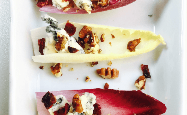 Stuffed Endive with Blue Cheese, Pecans & Cranberrieshealthy recipe